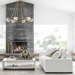 Faux Bone Rectangular Coffee Table (56")