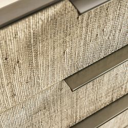 Seiche 3-Drawer Large Grass Cloth Nightstand (42")