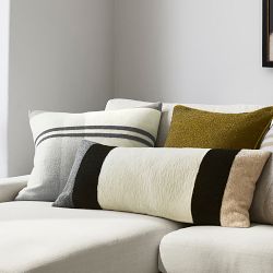 Italian Boiled Wool Stripe Pillow Cover