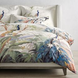 Painted Peacock Duvet Cover &amp; Shams
