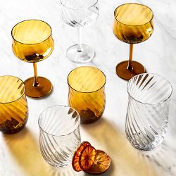 Wave Coupe Glasses, Set of 4