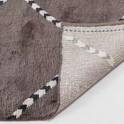 Moroccan Diamond Hand Knotted Rug, Dark Oak