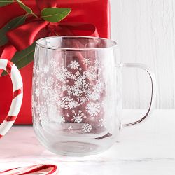 Double-Walled Snowflake Coffee Mugs