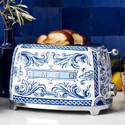 SMEG Dolce & Gabbana 2-Slice Toaster Blue | Williams Sonoma