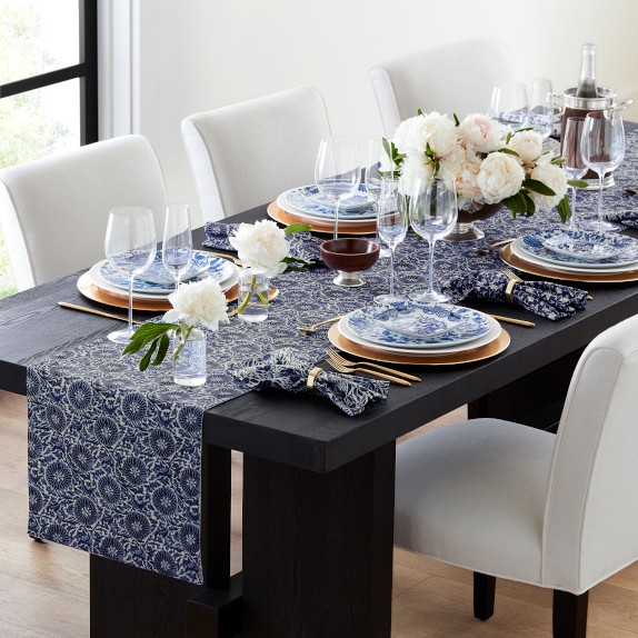 Marlo Thomas Blue Table Runner | Williams Sonoma