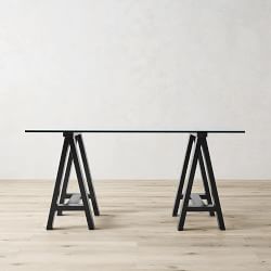 Mason Glass Top Desk (62")