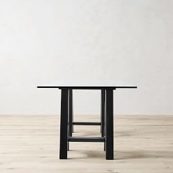 Mason Glass Top Desk (62")