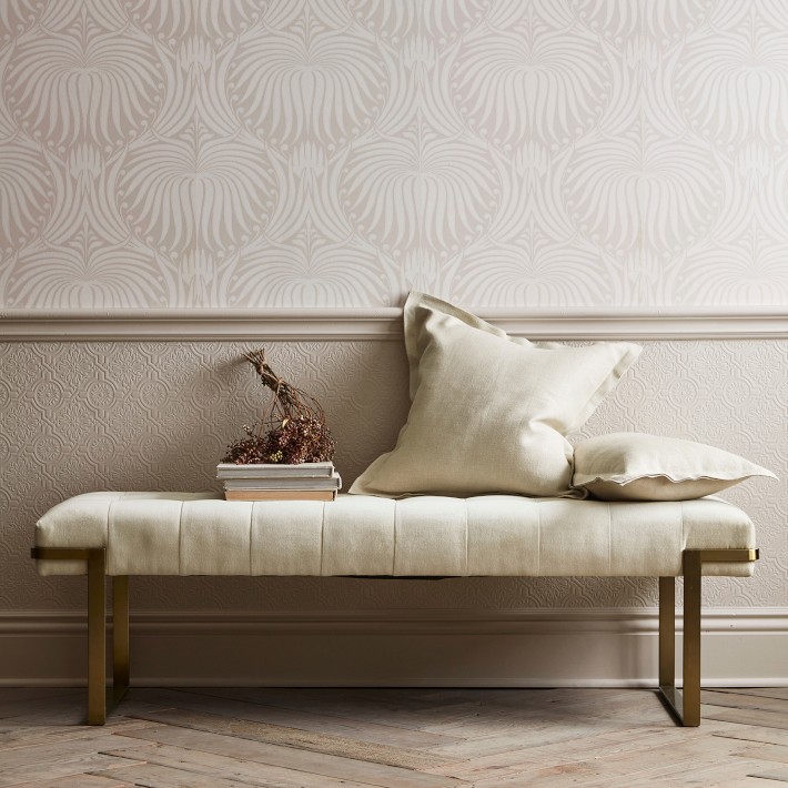 Mixed Material Indoor Bench | Williams Sonoma