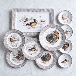 Plymouth Gate Turkey Dinner Plates, Set of 4