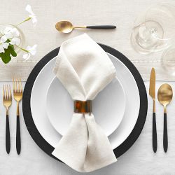 Tortoise Shell Napkin Rings, Set of 4