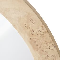 Burl Wood Round Wall Mirror