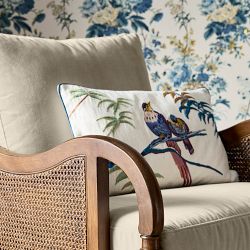 Peacock Embroidered Pillow Cover