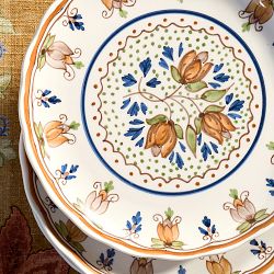 Floral Autumnal Salad Plate