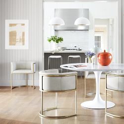 Madrid Dome Pendant: Gesso, Metal, White