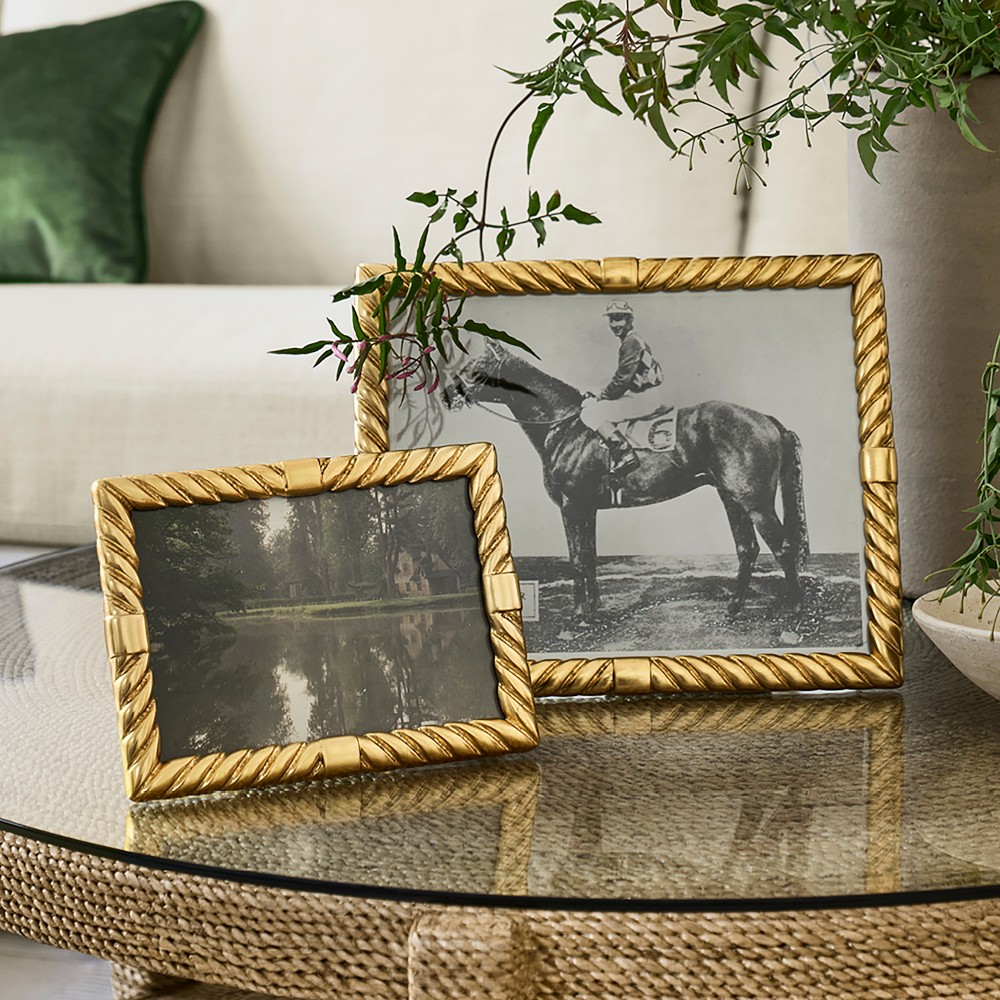 Twisted Picture Frames Gold Rope Detail | Williams Sonoma