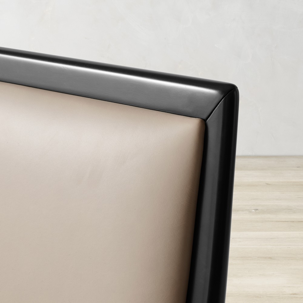 Close-up of armrest and frame corner
