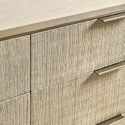 Jonathan Charles Seiche 6-Drawer Grass Cloth Dresser (68")