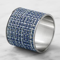 Chilewich Mini Basketweave Napkin Rings, Set of 4