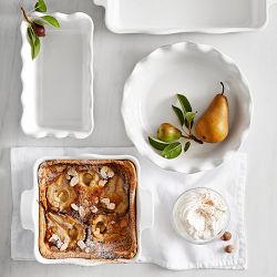 Emile Henry French Ceramic Ruffled Square Baker, 2-Qt.