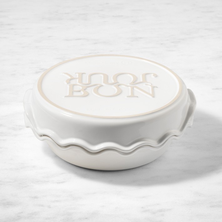 Emile Henry French Ceramic Bonjour Pie Dish | Williams Sonoma