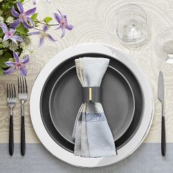 Metal Silver Chargers, Set of 4