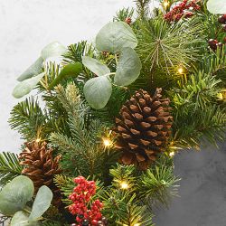 'Tis the Season UV Protected Pre-Lit Faux Wreath &amp; Garland