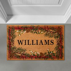 Williams Sonoma Personalized Woodland Berry Doormat