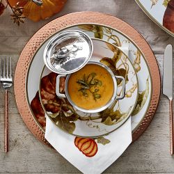 Botanical Pumpkin Salad Plates, Set of 4
