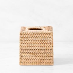 Hold Everything Rattan Tissue Box Cover