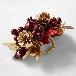 Kim Seybert x Williams Sonoma Botanical Spray Napkin Rings, Set of 4 