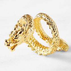 Lunar New Year Napkin Rings, Set of 4, Gold