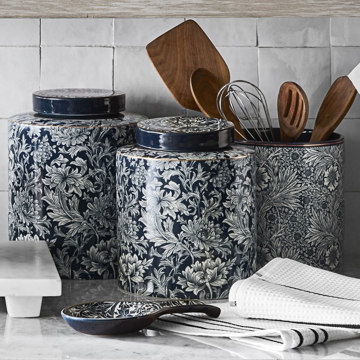 Morris & Co. Bluebell Canisters | Williams Sonoma