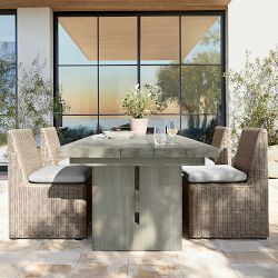 San Clemente Outdoor Grey Teak Rectangular Dining Table (84")