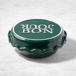 Emile Henry French Ceramic Bonjour Pie &amp; Tart Dish Set