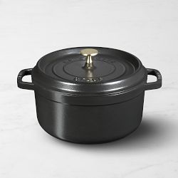 Staub Enameled Cast Iron Round Dutch Oven, 4-Qt., Matte Black