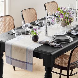 Jacquard Madrid Table Runner, Blue