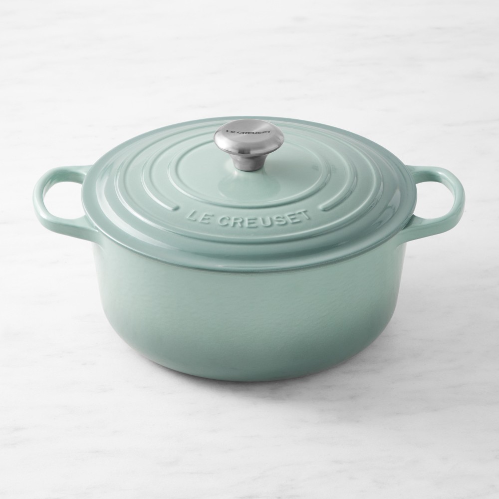 Le Creuset Signature Enameled Cast Iron Round Dutch Oven 5 1/2-Qt. in Sea Salt