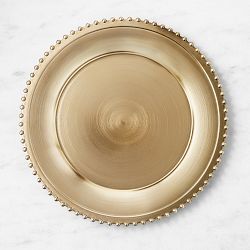 Gold Gilded Chargers, Gold, Set of 4