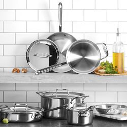 All-Clad D5® Brushed Stainless-Steel 10-Piece Cookware Set