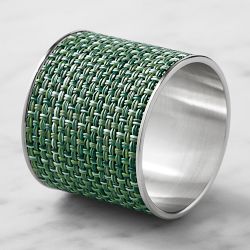 Chilewich Mini Basketweave Napkin Rings, Set of 4