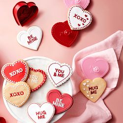 Williams Sonoma Valentine's Day Conversation Heart Cookie Cutters, Set of 4