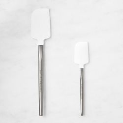 Williams Sonoma Stainless Medium and Mini Spatula, Set of 2, White