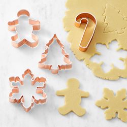 Williams Sonoma Holiday Copper Cookie Cutters, Set of 4