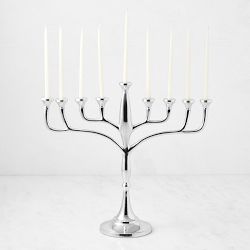 Williams Sonoma Silver Menorah