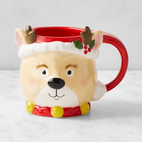 Figural Reindeer Mug, Multi