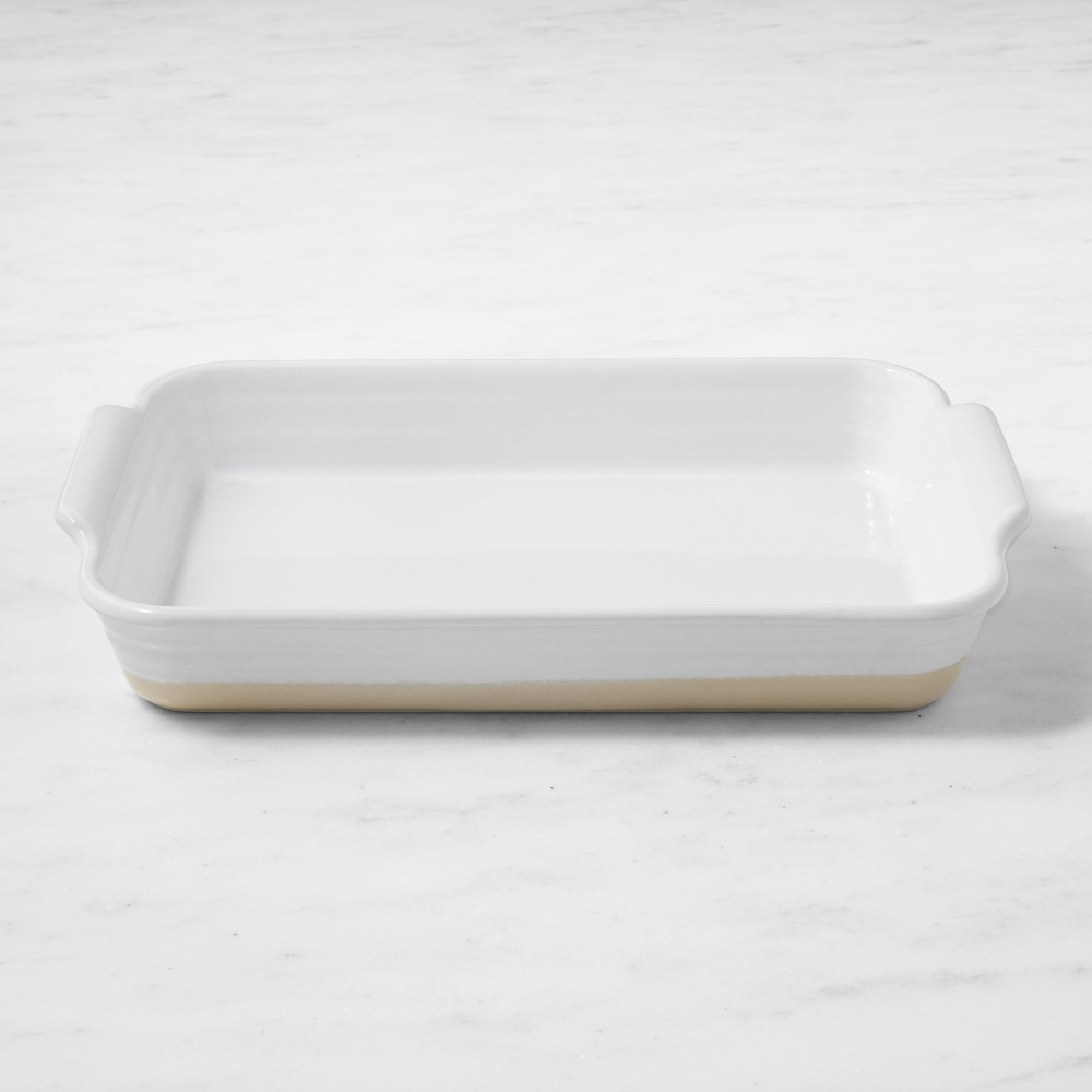Emile Henry French Ceramic Potter Rectangular Baker - XL, White