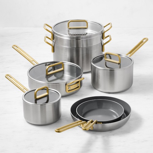 GreenPan Stanley Tucci™ Stainless-Steel Ceramic Nonstick 11-Piece Cookware Set