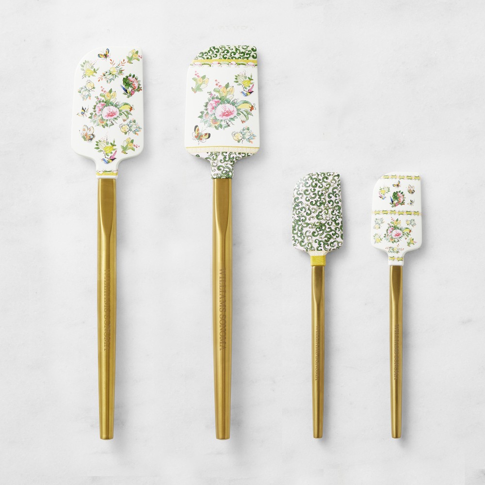 Famille Rose Spatulas with Gold Handle - Set of 4