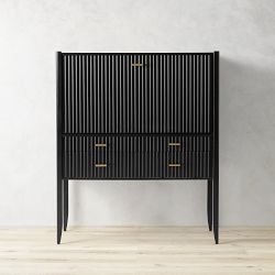 OPEN BOX:Lewis Hutch Desk, 45", Ebony