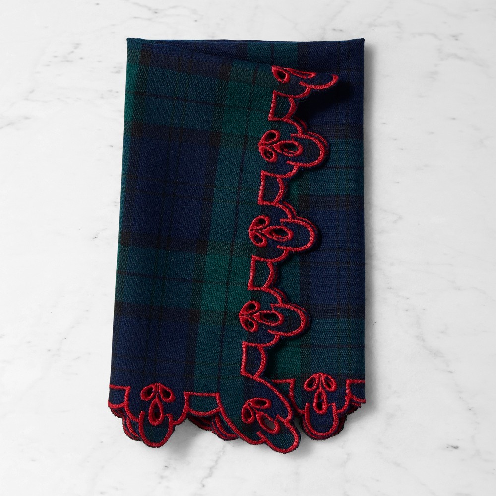 Scottish Amalfi Napkins - Green | Williams Sonoma